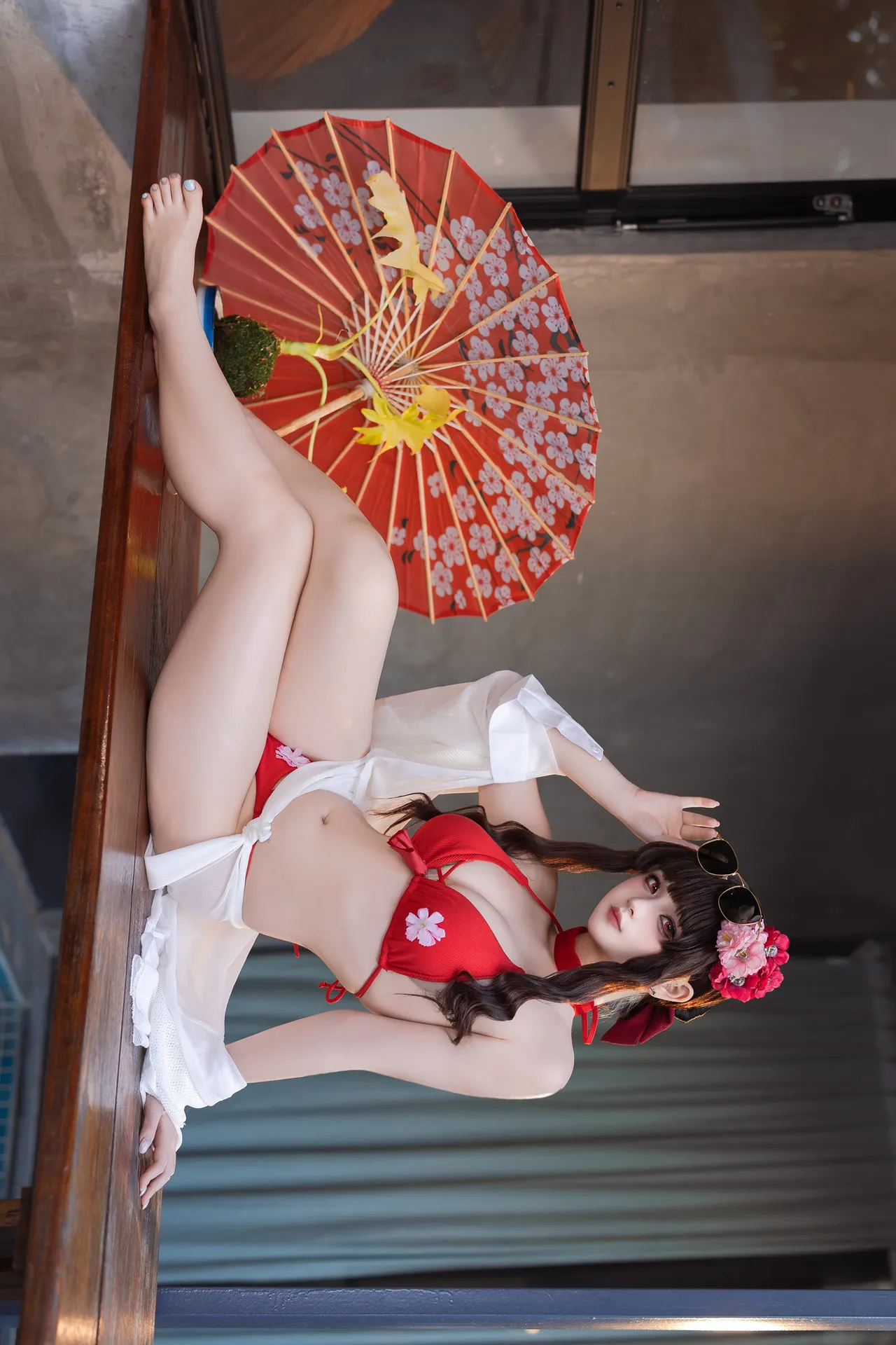 屿鱼 樱花泳装 Cosplay 全集修正 P.2