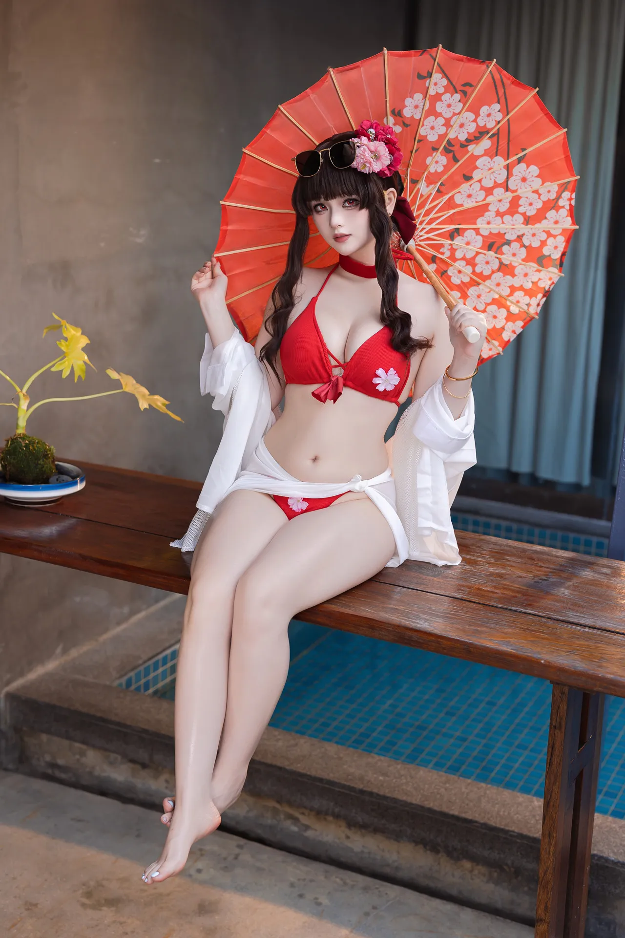 屿鱼 樱花泳装 Cosplay 全集修正 P.10