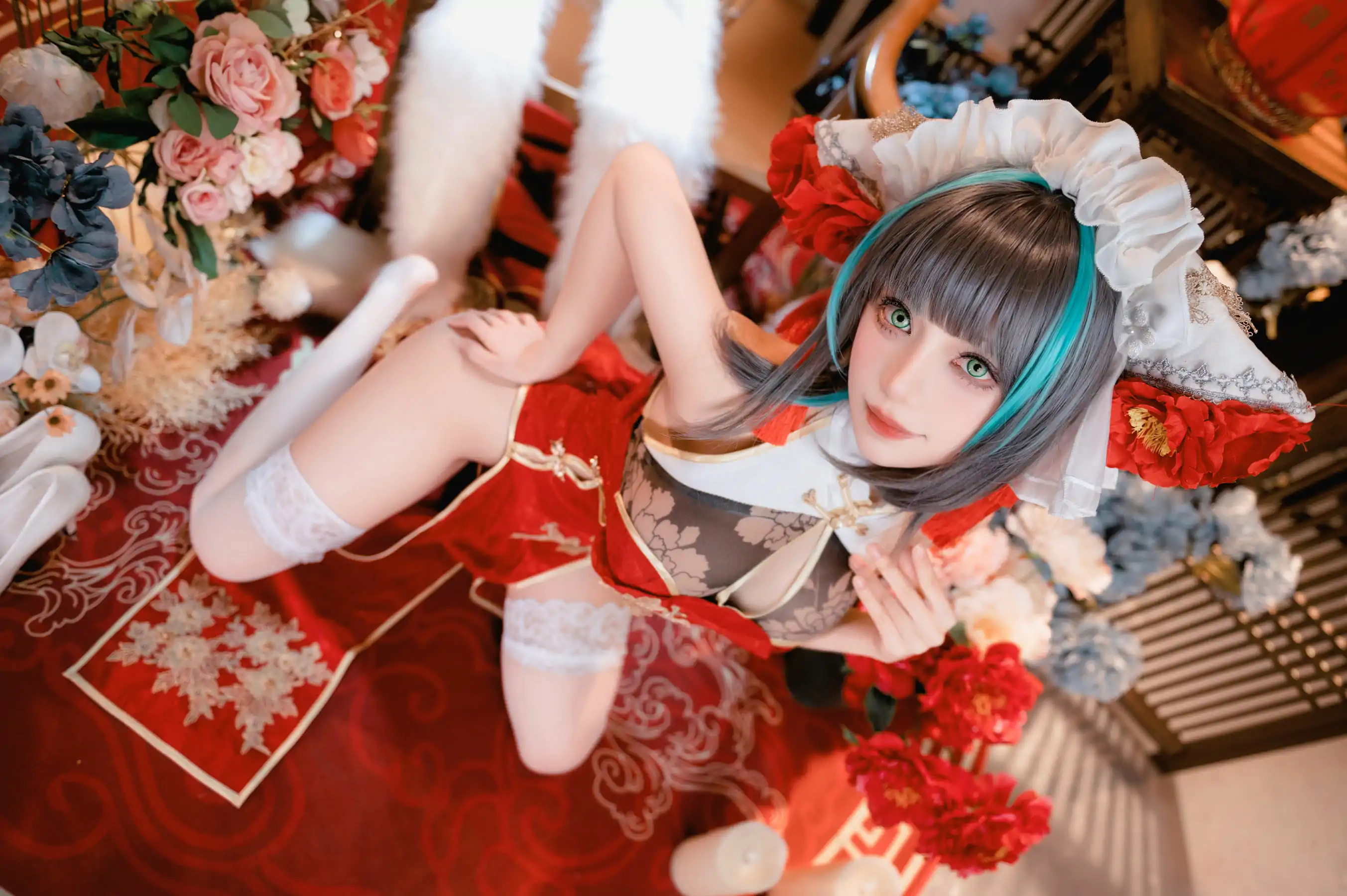 cosplayer写真 新年柴郡(16P) Shika小鹿鹿 碧蓝航线 P.1