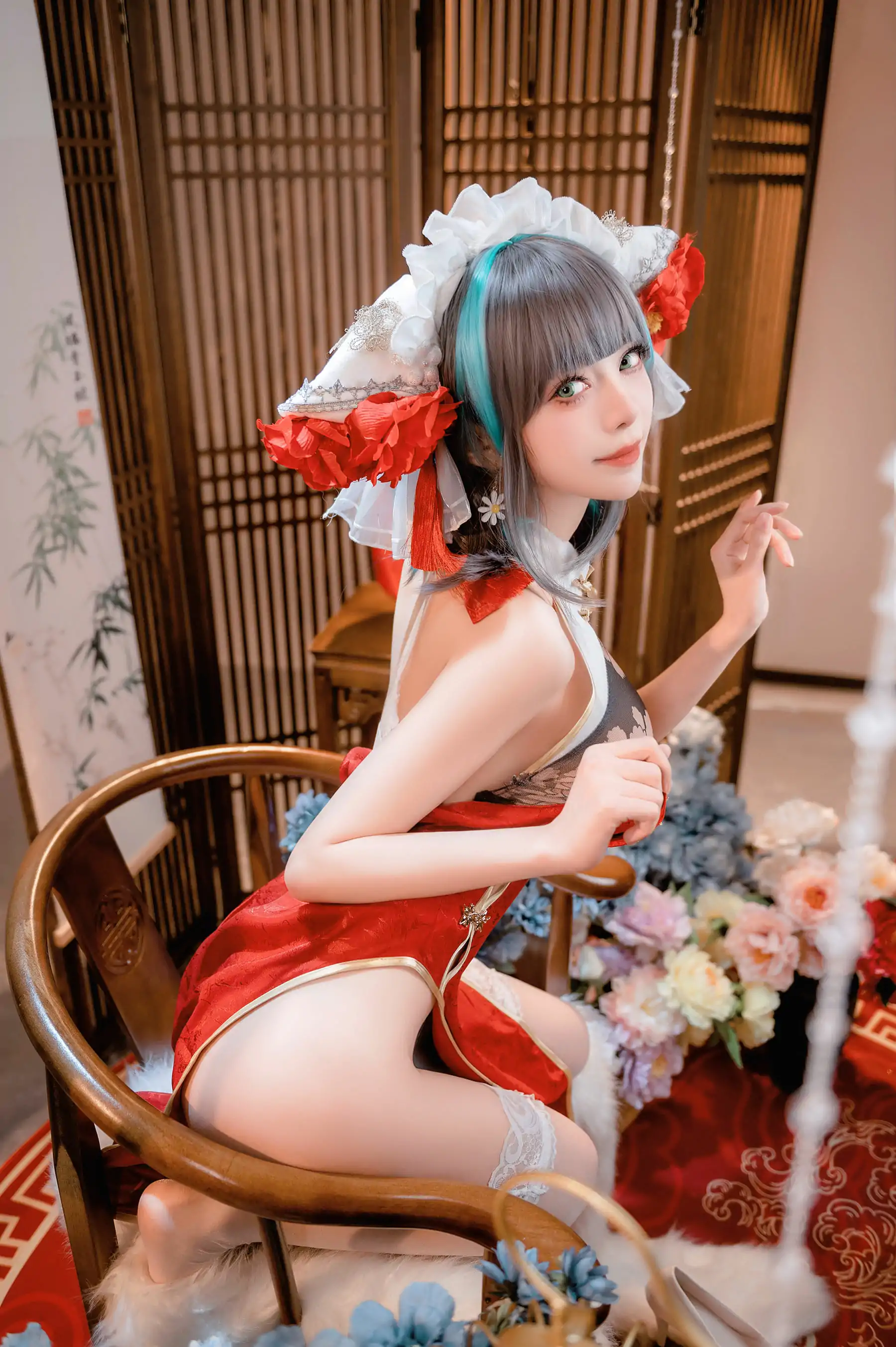 Shika小鹿鹿 新年柴郡(16P) 碧蓝航线 cosplayer写真 P.2