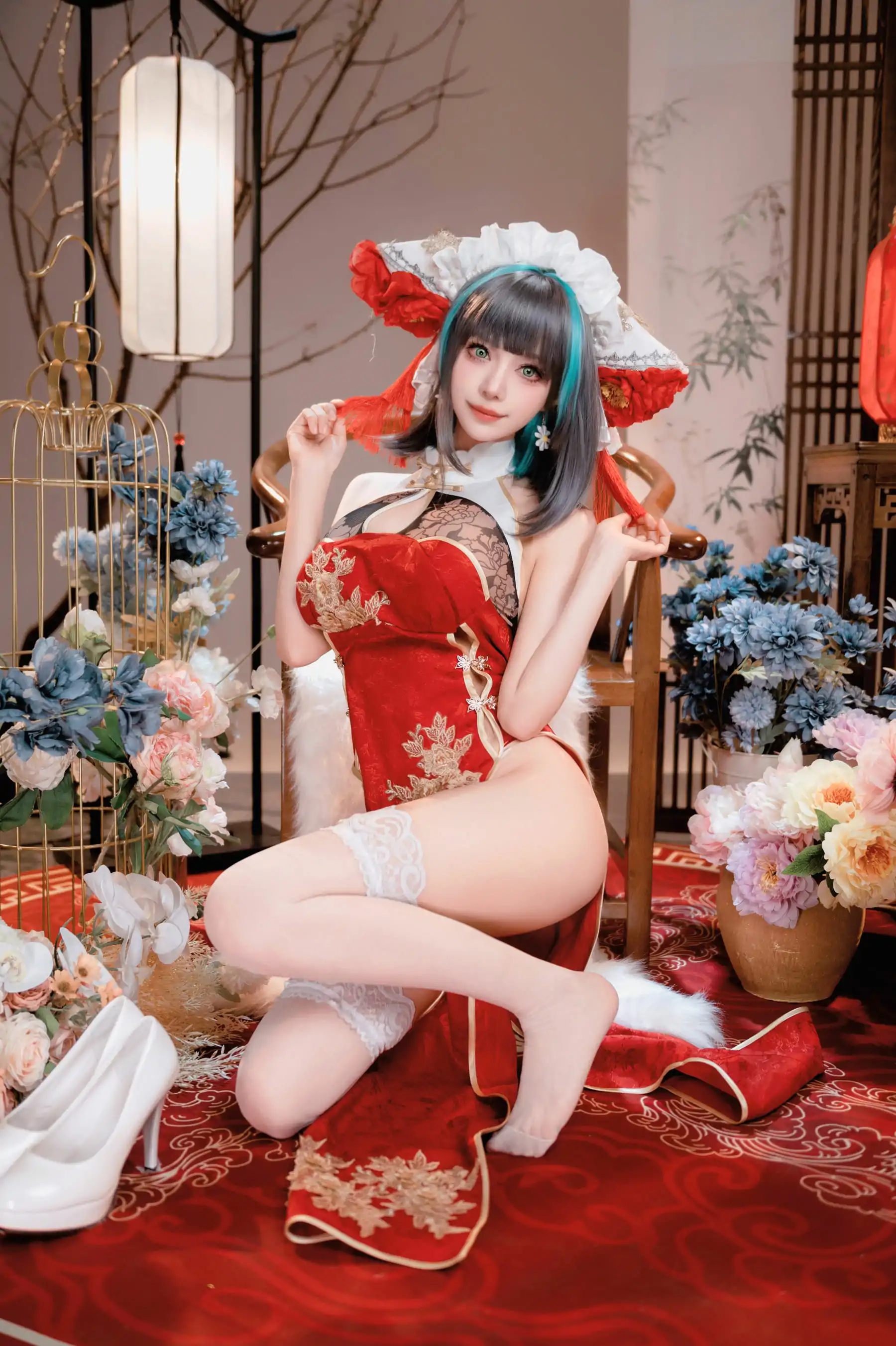 新年柴郡(16P) cosplayer写真 碧蓝航线 Shika小鹿鹿 P.3