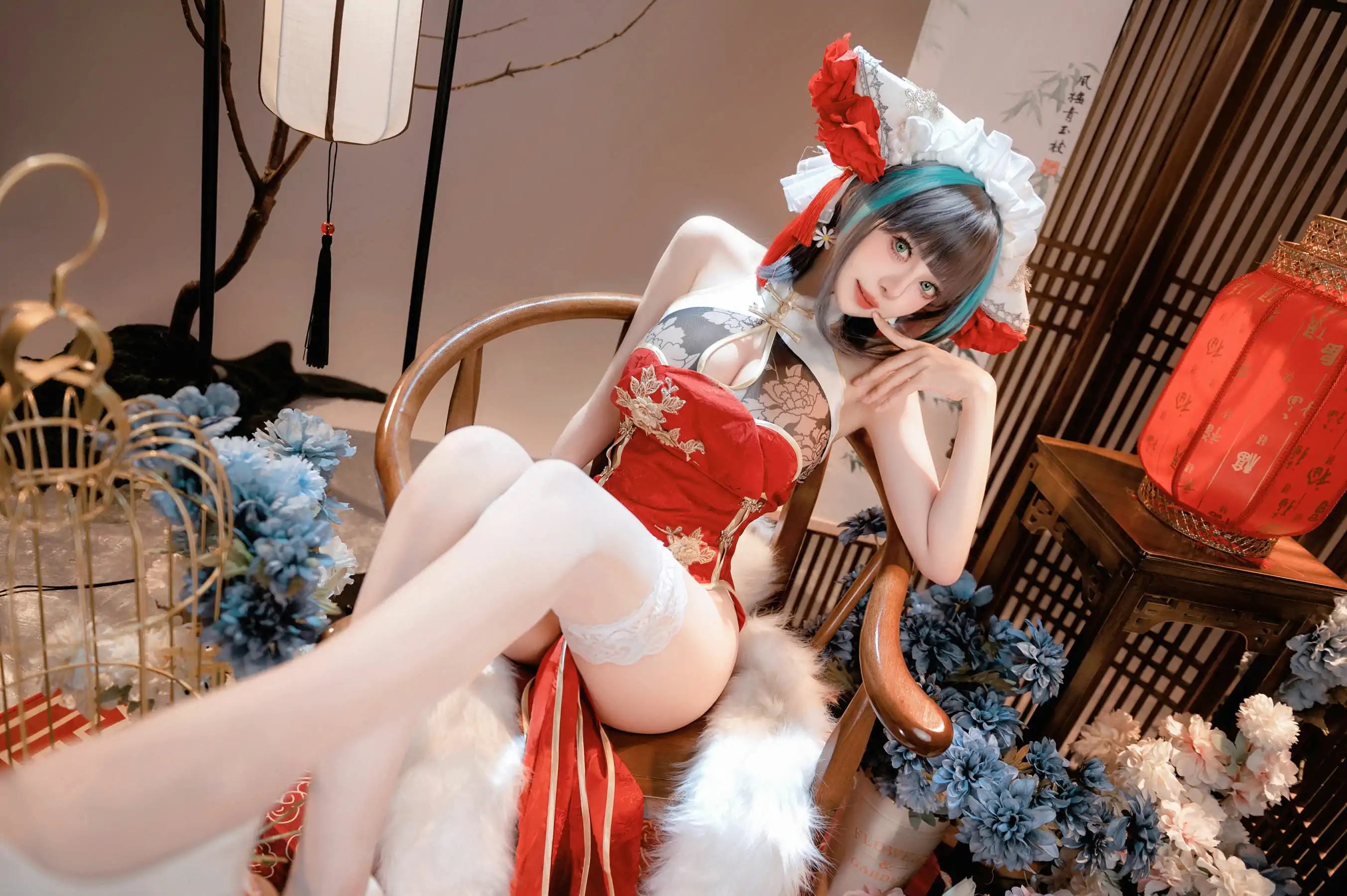 新年柴郡(16P) cosplayer写真 碧蓝航线 Shika小鹿鹿 P.3
