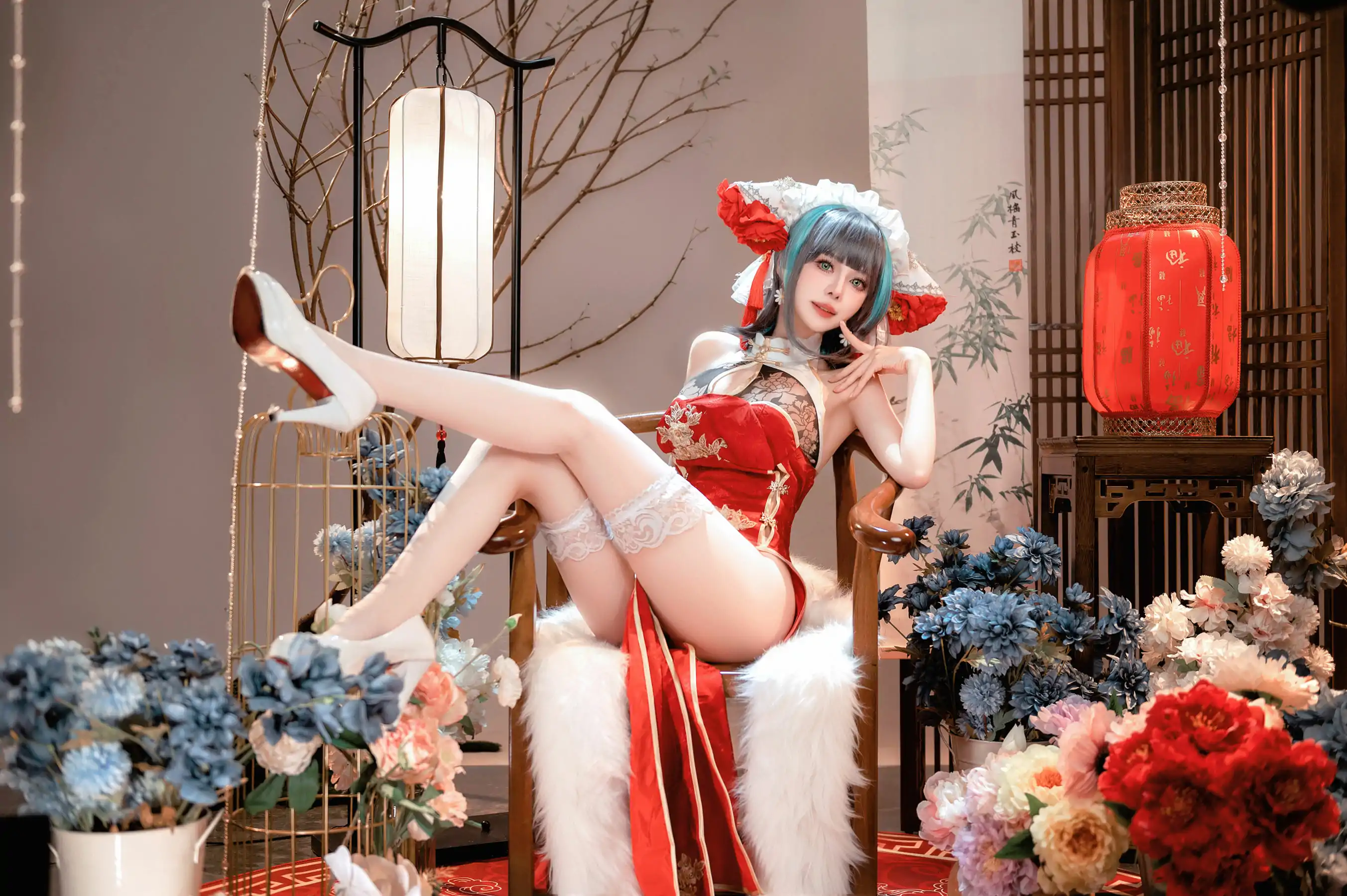 新年柴郡(16P) cosplayer写真 碧蓝航线 Shika小鹿鹿 P.3